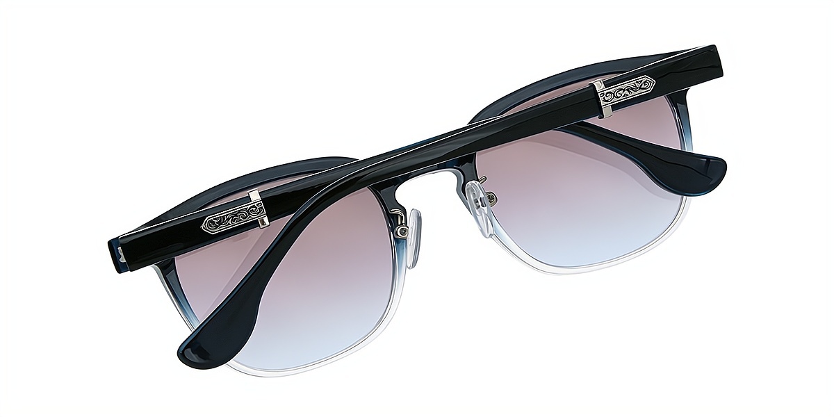 Blue Horn Elaborate Plastic Eyeglasses