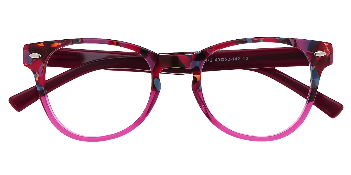 Floral Oval Refined Acetate Eyeglasses