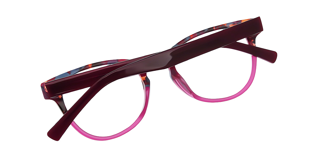 Floral Oval Refined Acetate Eyeglasses