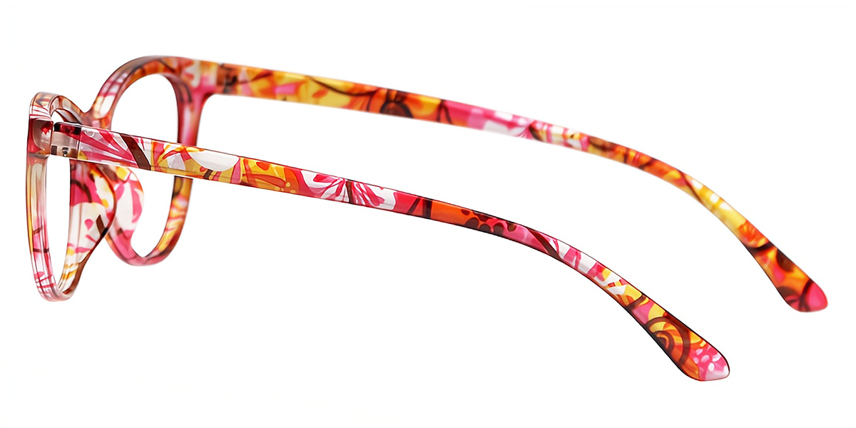 Red Cat Eye Modish Plastic Eyeglasses