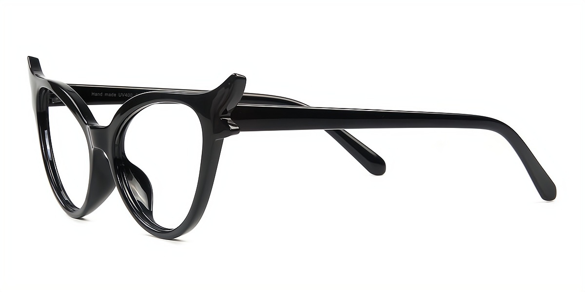 Black Cat Eye Modish Acetate Eyeglasses