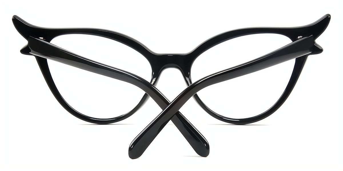 Black Cat Eye Modish Acetate Eyeglasses