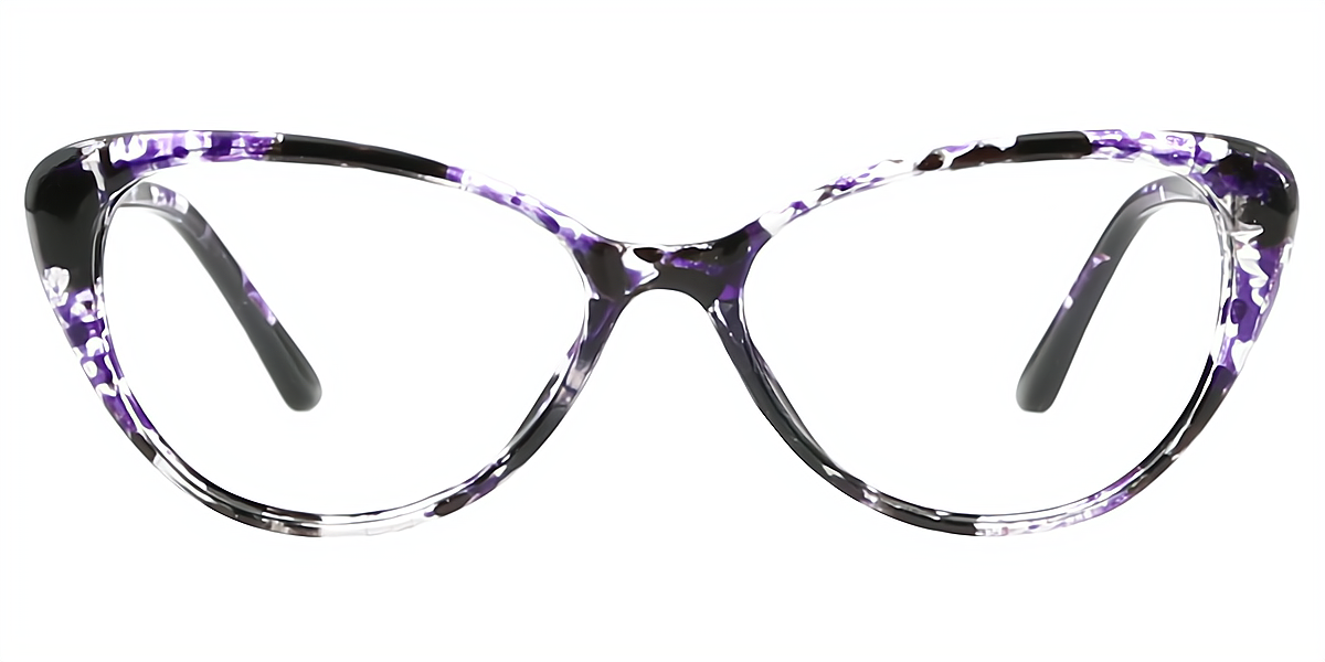 Purple Cat Eye Modish Plastic Eyeglasses