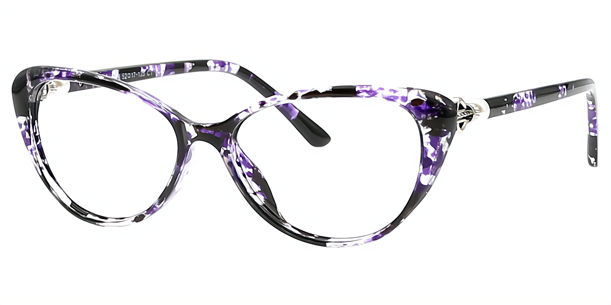 Purple Cat Eye Modish Plastic Eyeglasses