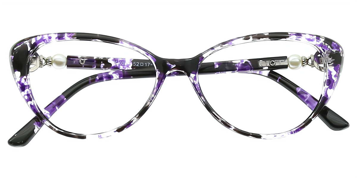 Purple Cat Eye Modish Plastic Eyeglasses