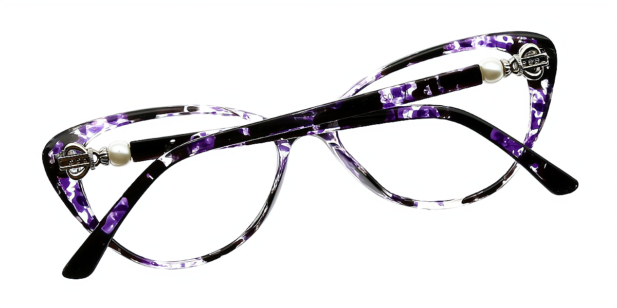 Purple Cat Eye Modish Plastic Eyeglasses