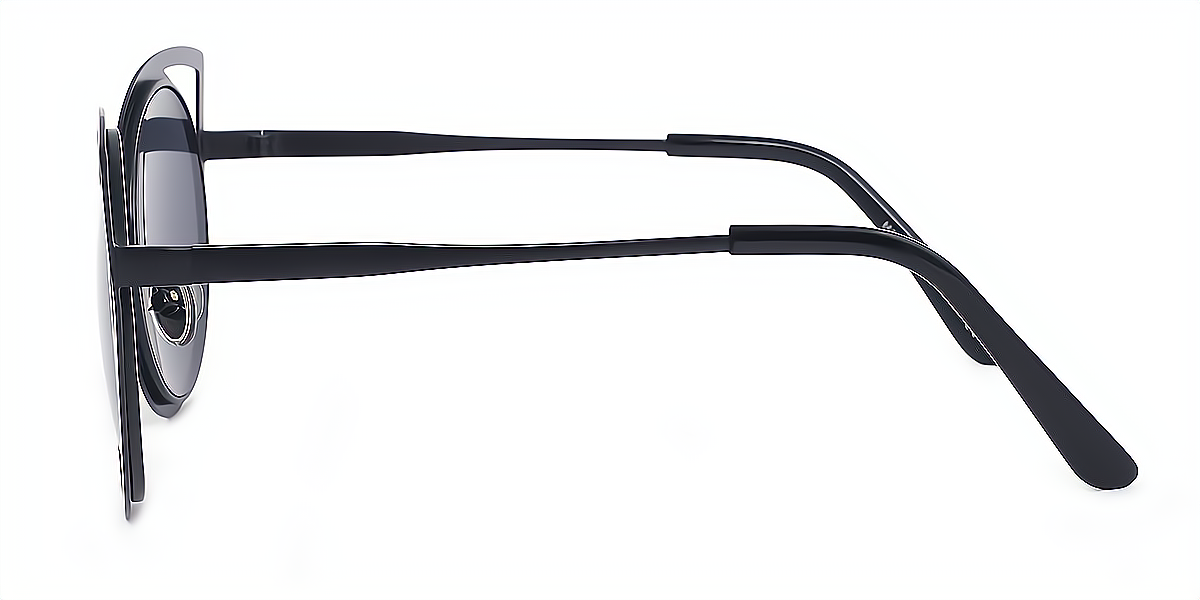 Black Cat Eye Unique Metal Eyeglasses