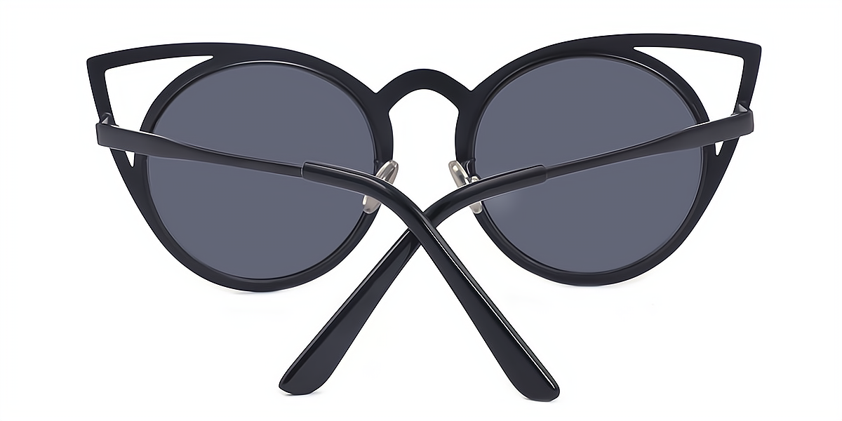 Black Cat Eye Unique Metal Eyeglasses