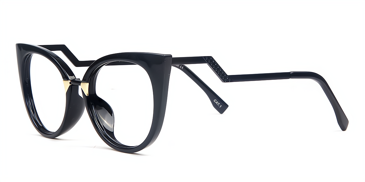 Black Cat Eye Modish Plastic Eyeglasses