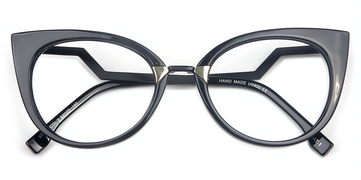 Black Cat Eye Modish Plastic Eyeglasses