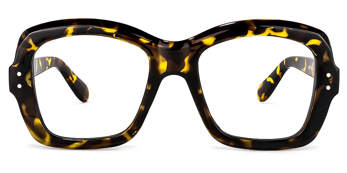 Tortoise Square Modish Plastic Eyeglasses