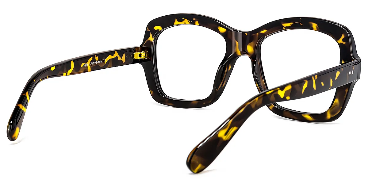 Tortoise Square Modish Plastic Eyeglasses