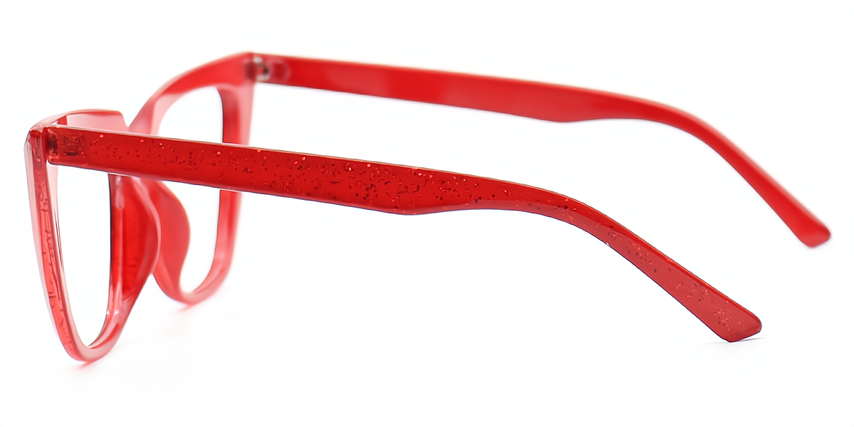 Red Cat Eye Chic Plastic Eyeglasses