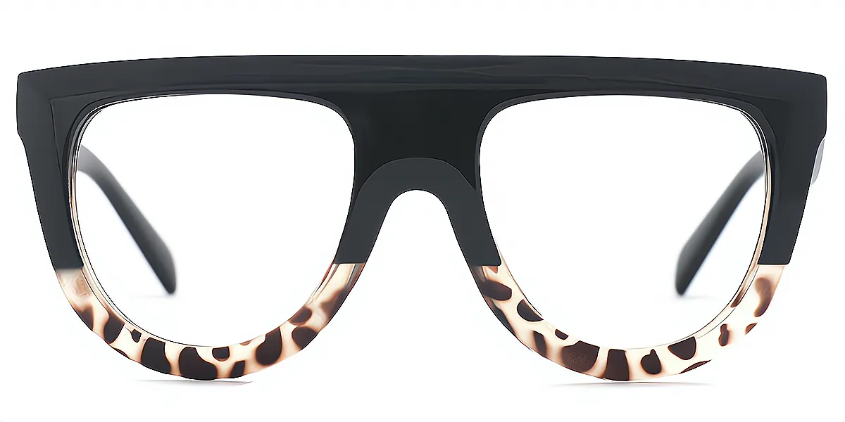 Tortoise Aviator Unique Plastic Eyeglasses
