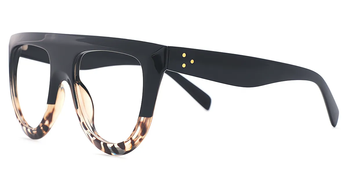 Tortoise Aviator Unique Plastic Eyeglasses