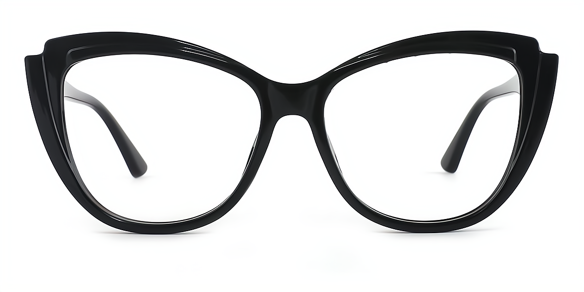 Ruby Black Cat Eye Plastic Eyeglasses | Muukal.com