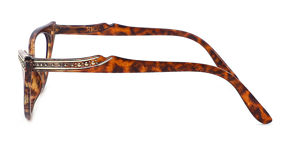 Tortoise Cat Eye Unique Plastic Eyeglasses