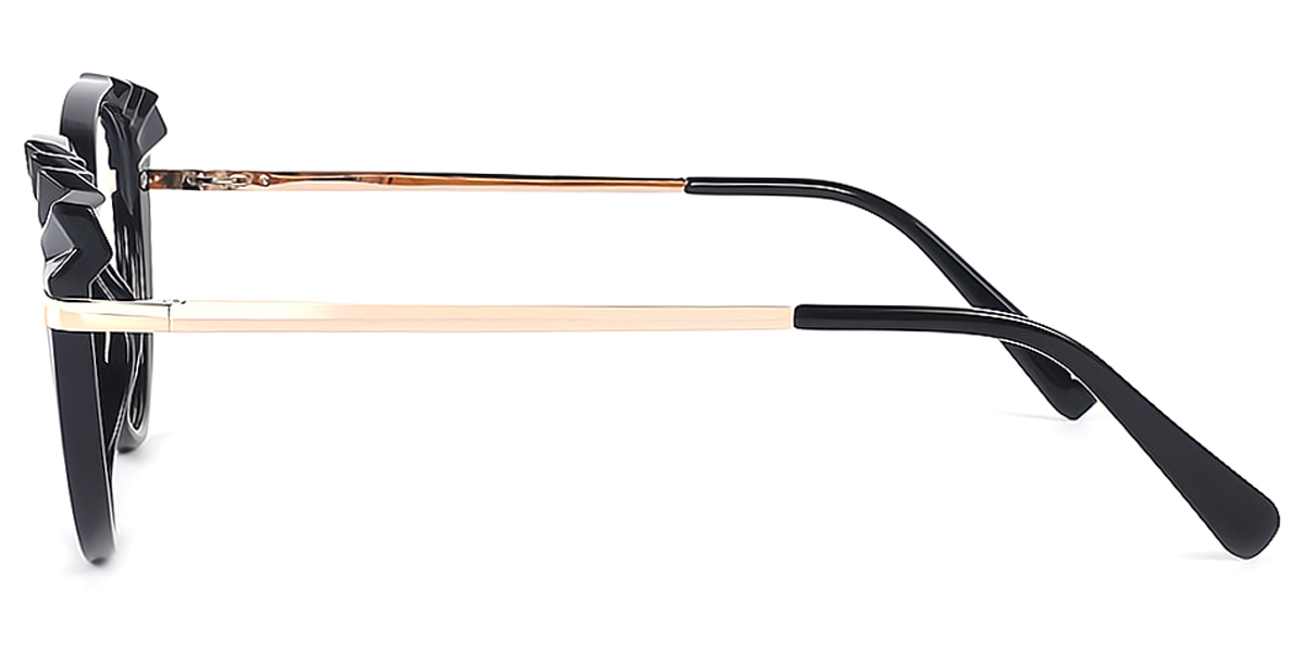 Black Cat Eye Hipster Plastic Eyeglasses