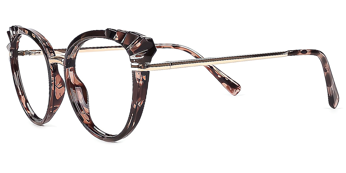 Tortoise Cat Eye Hipster Plastic Eyeglasses
