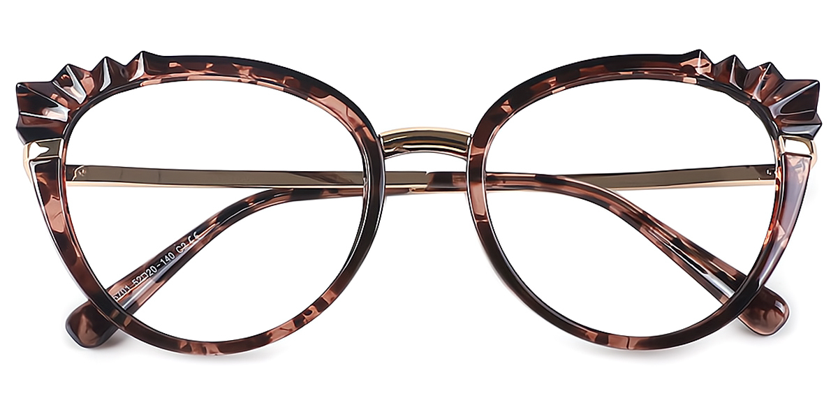 Tortoise Cat Eye Hipster Plastic Eyeglasses