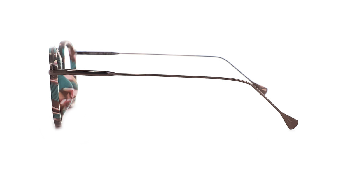 Floral Oval Exquisite Mixed Materials Eyeglasses