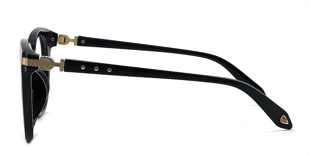 Black Square Classic Plastic Eyeglasses