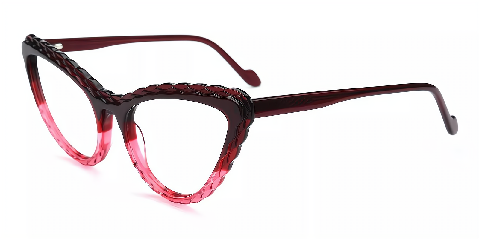 Purple Cat Eye Unique Acetate Eyeglasses