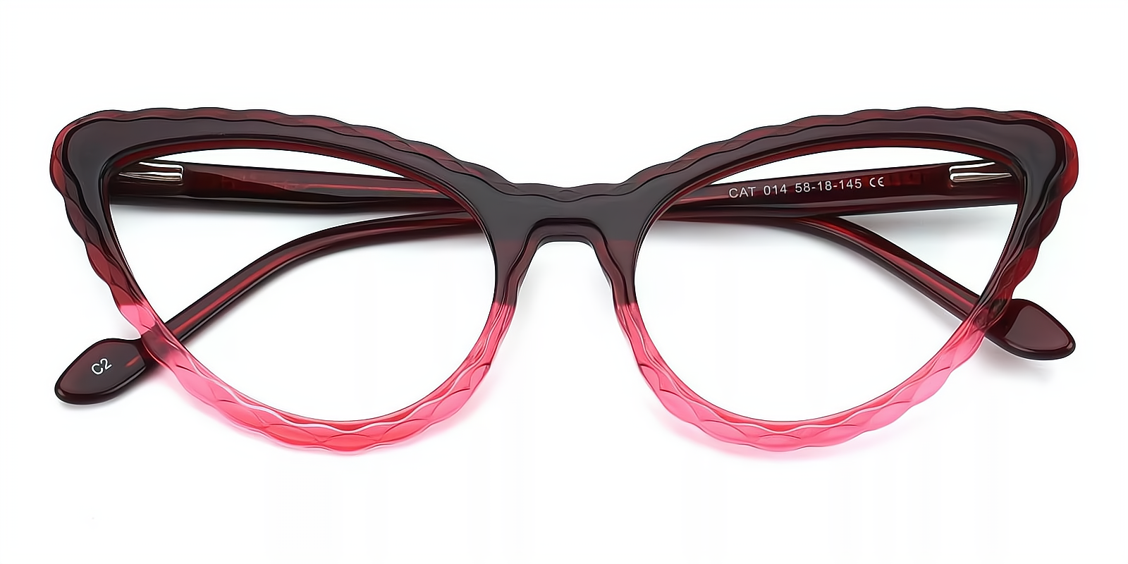 Purple Cat Eye Unique Acetate Eyeglasses