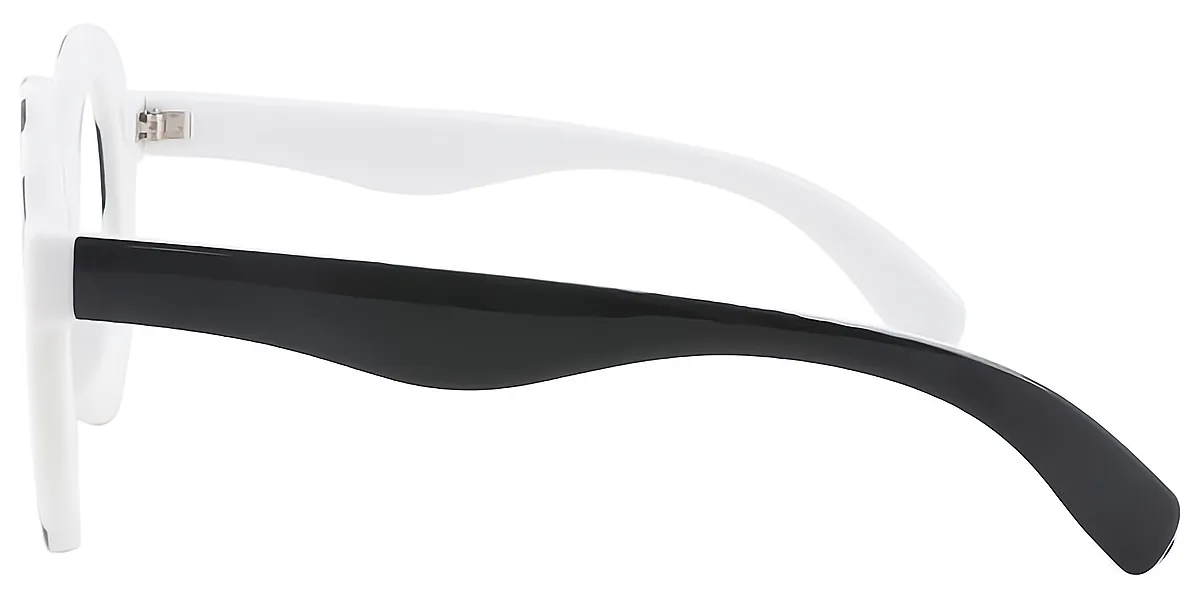 Striped Round Simple Wide Plastic Eyeglasses
