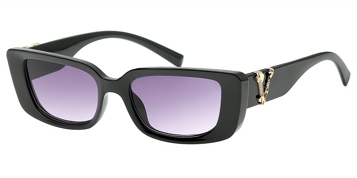 Black Rectangle Unique TR90 Eyeglasses
