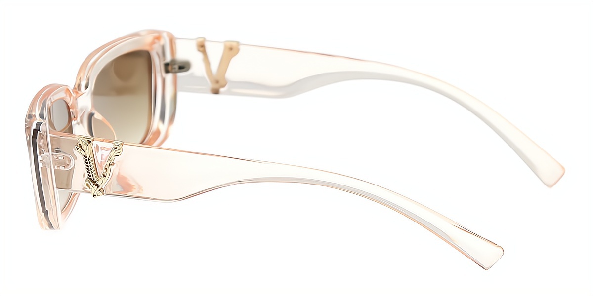 Brown Rectangle Unique TR90 Eyeglasses