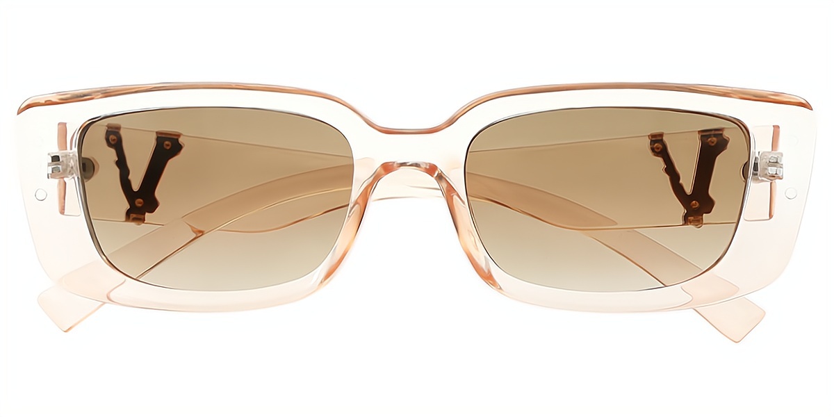 Brown Rectangle Unique TR90 Eyeglasses