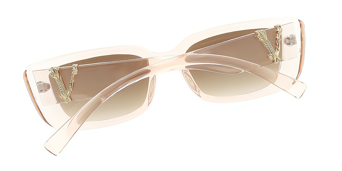 Brown Rectangle Unique TR90 Eyeglasses