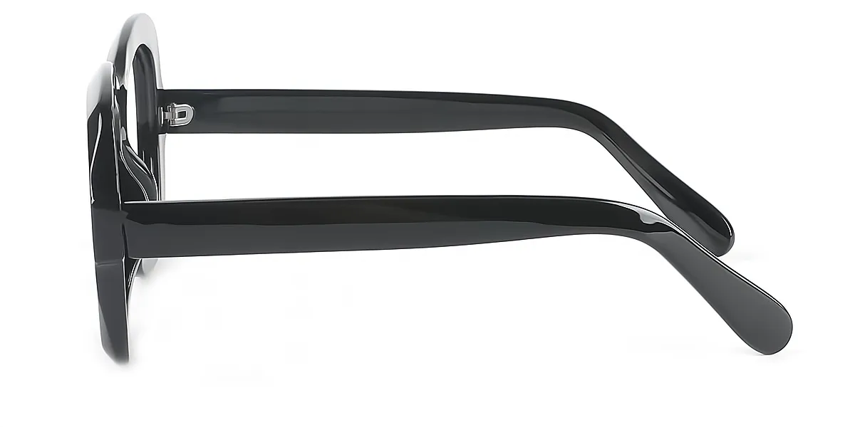 Black Square Simple Plastic Eyeglasses