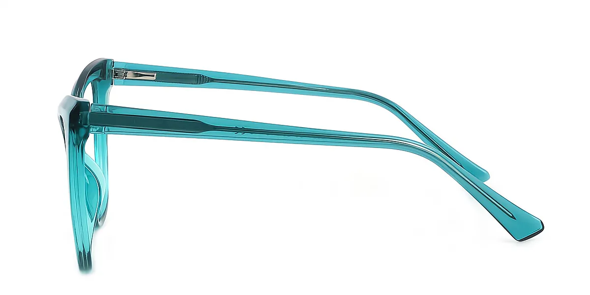 Green Cat Eye Unique Acetate Eyeglasses