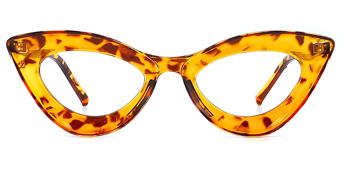 Tortoise Cat Eye Unique Plastic Eyeglasses