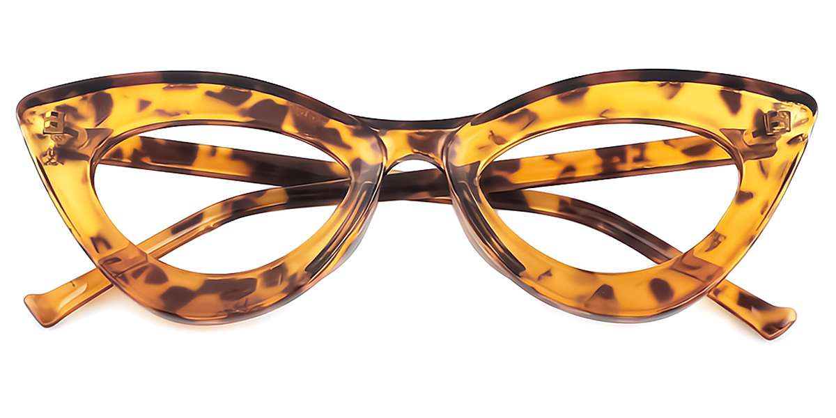 Tortoise Cat Eye Unique Plastic Eyeglasses