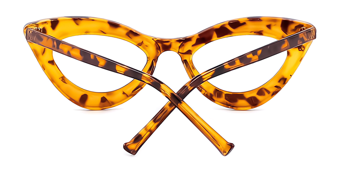 Tortoise Cat Eye Unique Plastic Eyeglasses