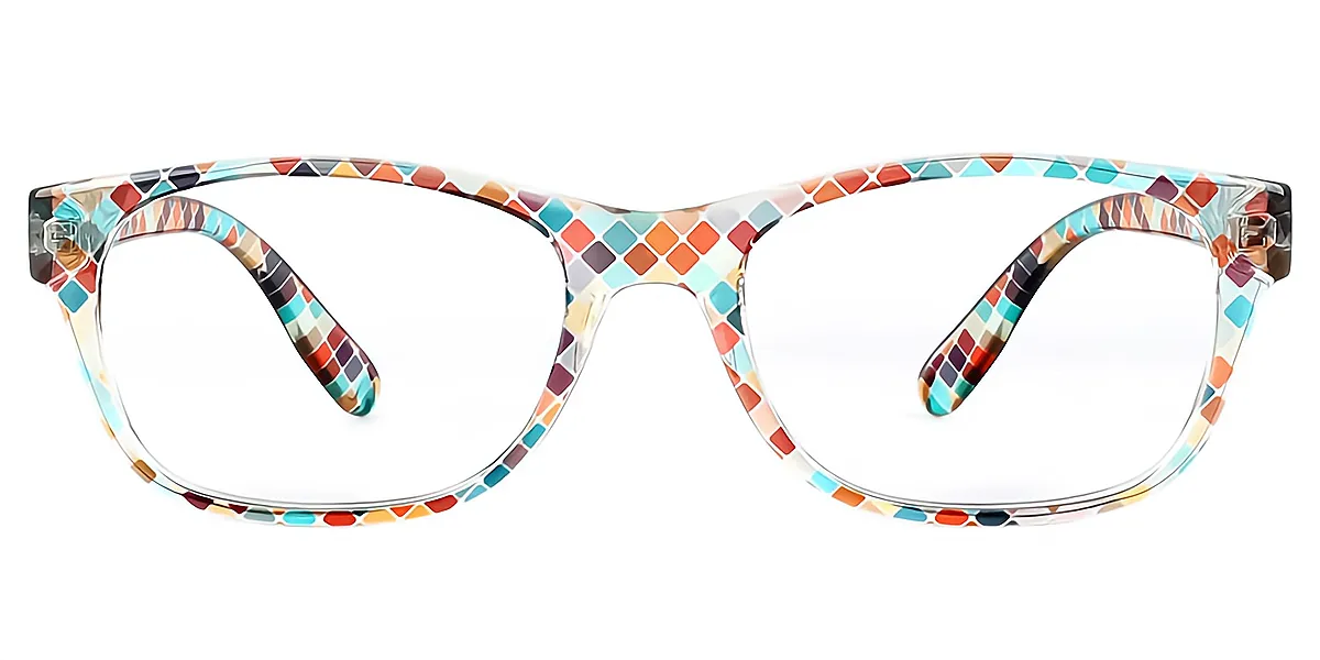 Multicolor Rectangle Modish TR90 Eyeglasses