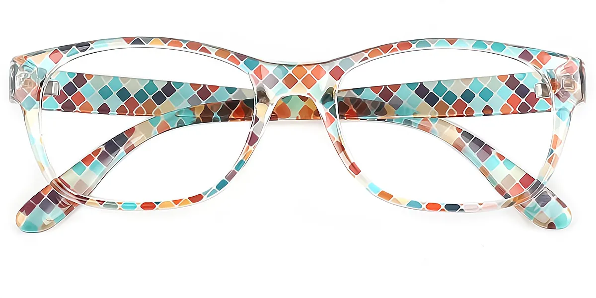 Multicolor Rectangle Modish TR90 Eyeglasses