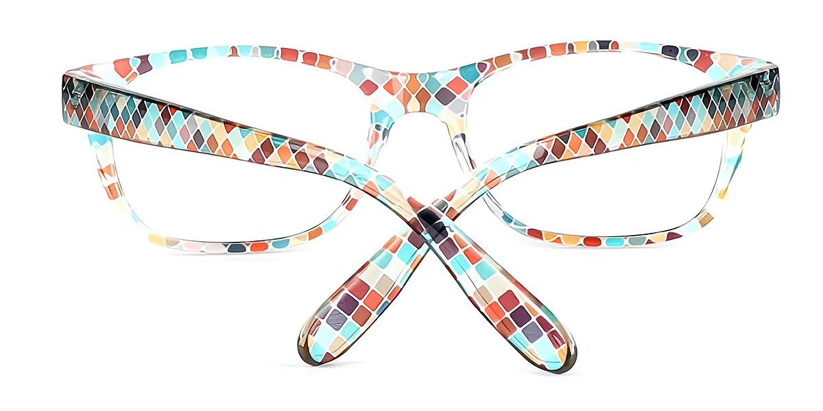 Multicolor Rectangle Modish TR90 Eyeglasses