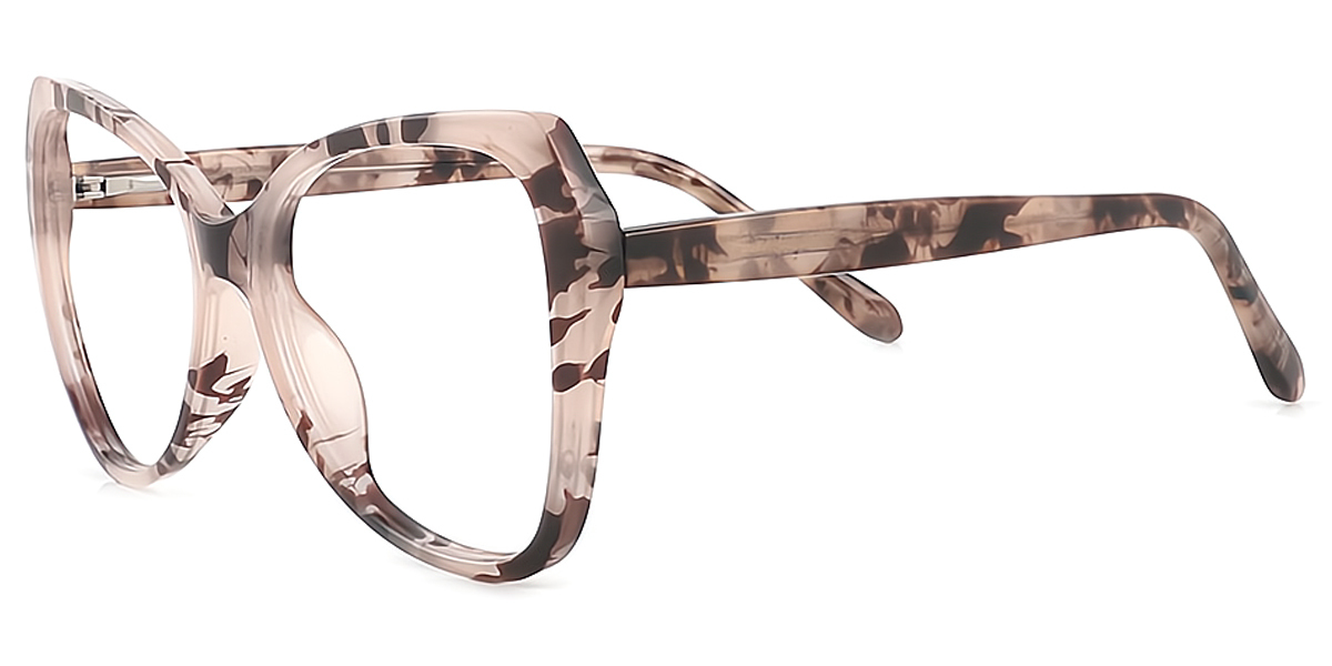 Tortoise Geometric Elegant TR90 Eyeglasses