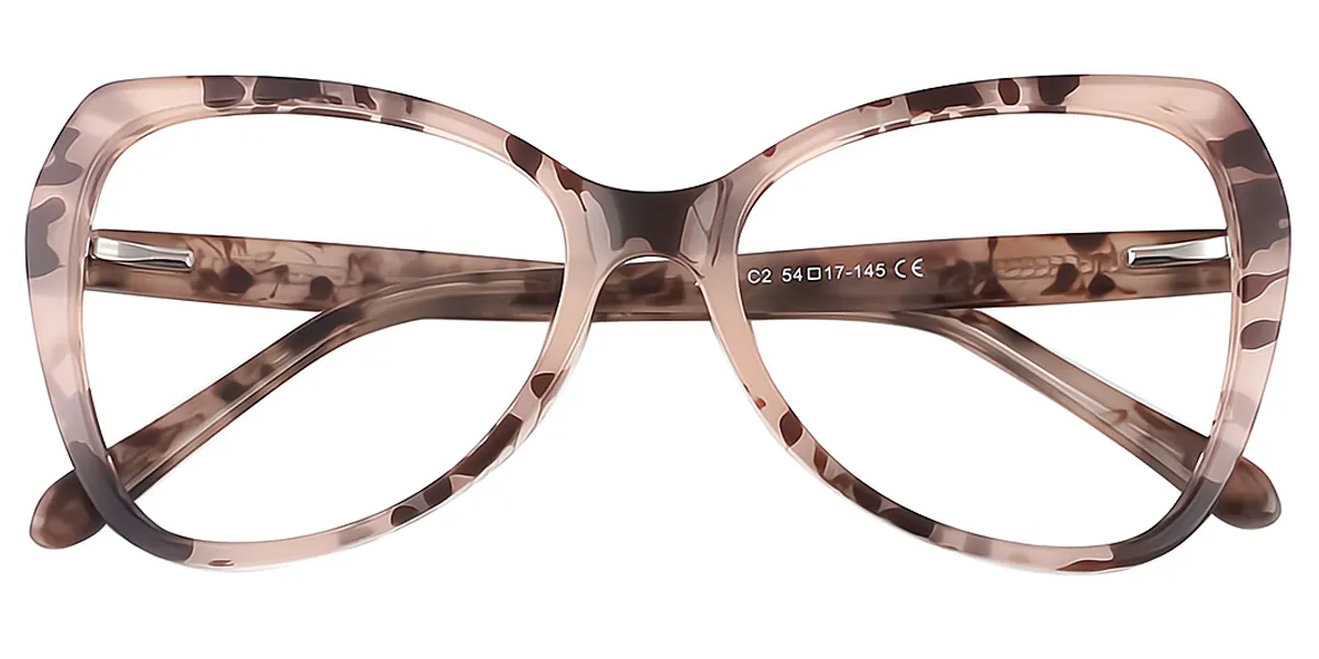 Tortoise Geometric Elegant TR90 Eyeglasses
