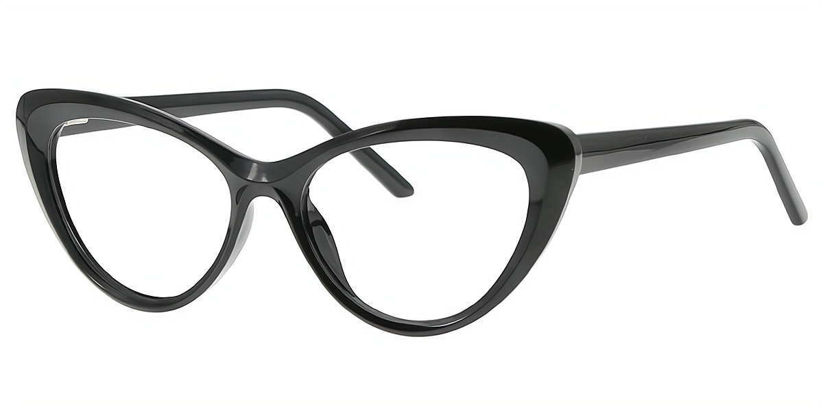 Black Cat Eye Modish TR90 Eyeglasses