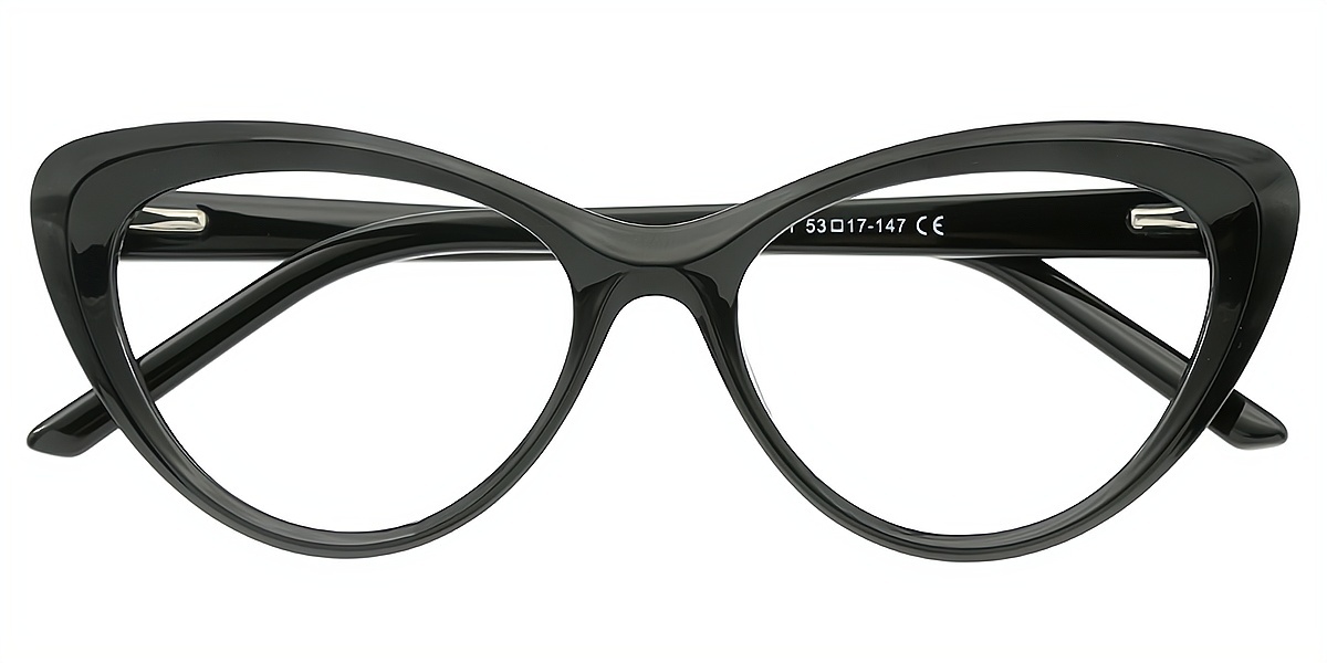 Black Cat Eye Modish TR90 Eyeglasses