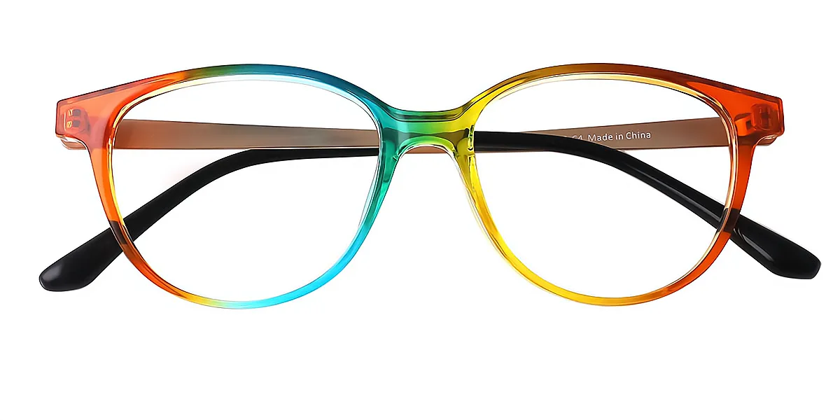 Multicolor Oval Modish TR90 Eyeglasses