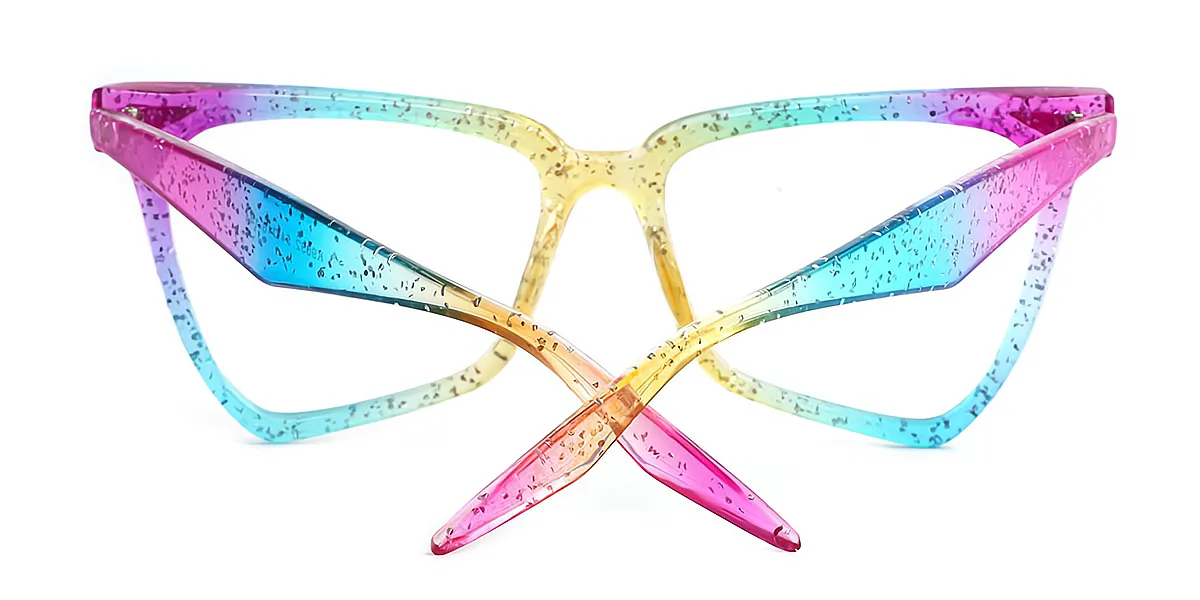Multicolor Butterfly Modish Plastic Eyeglasses