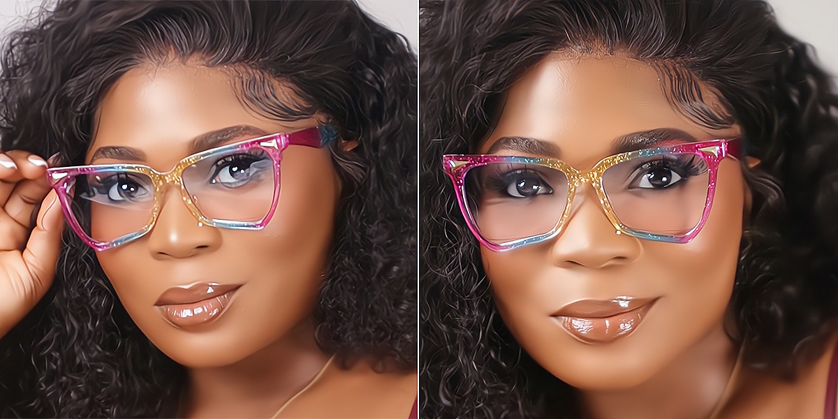 MOLLIE #wK9632 Multicolor Butterfly Modish Plastic Eyeglasses