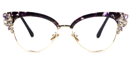 Retro Designer Cateye Large Eyeglasses