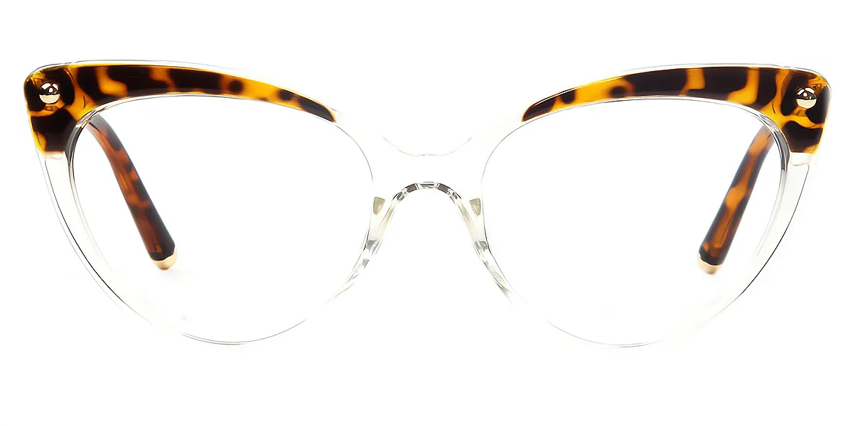 Tortoise Clear Cat Eye Modish TR90 Eyeglasses